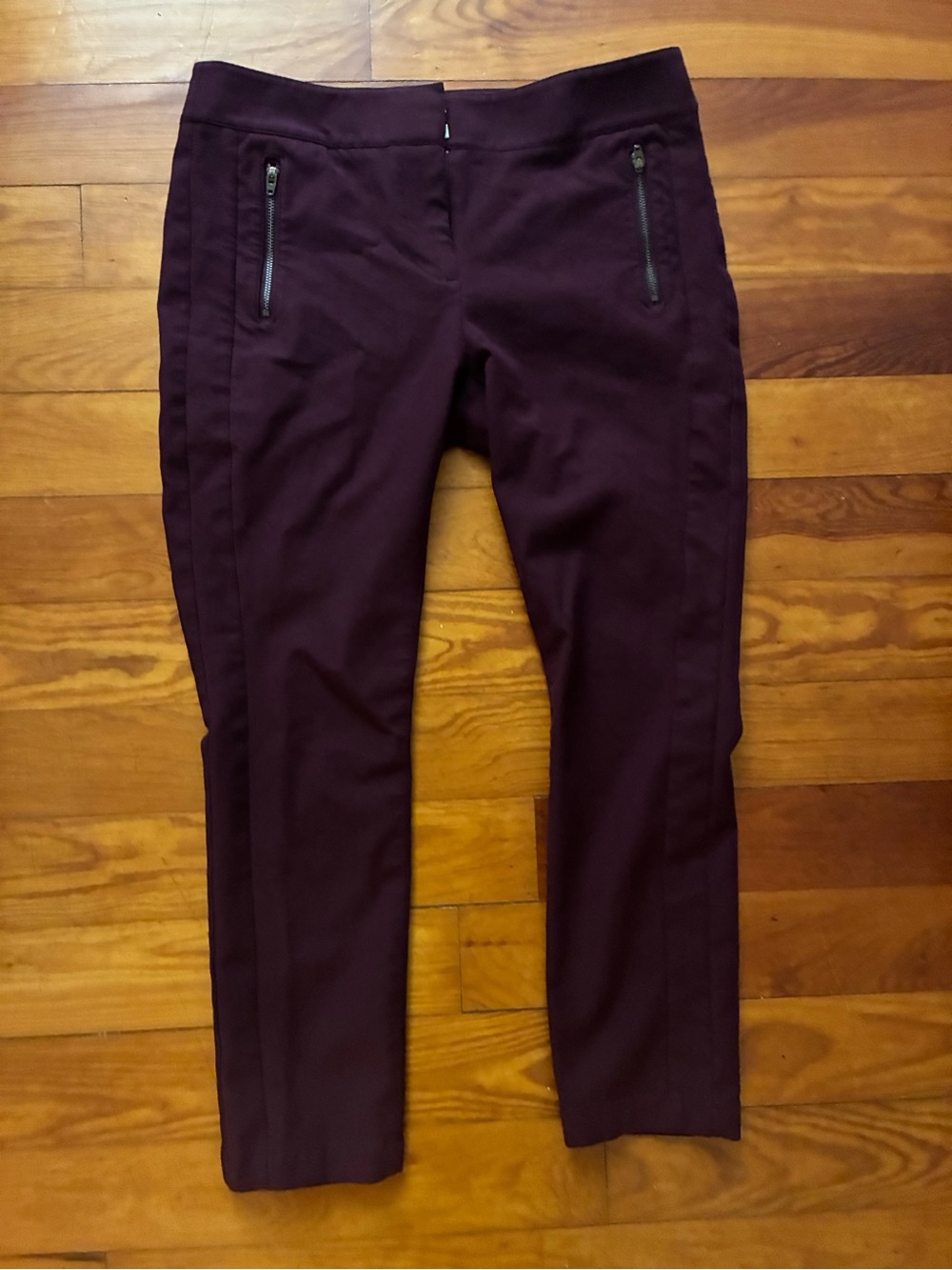 LOFT Marisa Skinny Pants in Plum